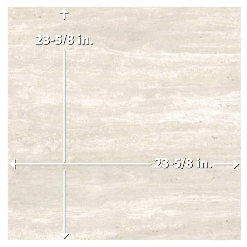 Merola Tile Fusione Travertino Navona 23-1/2" x 23-1/2" Porcelain Floor and Wall Tile