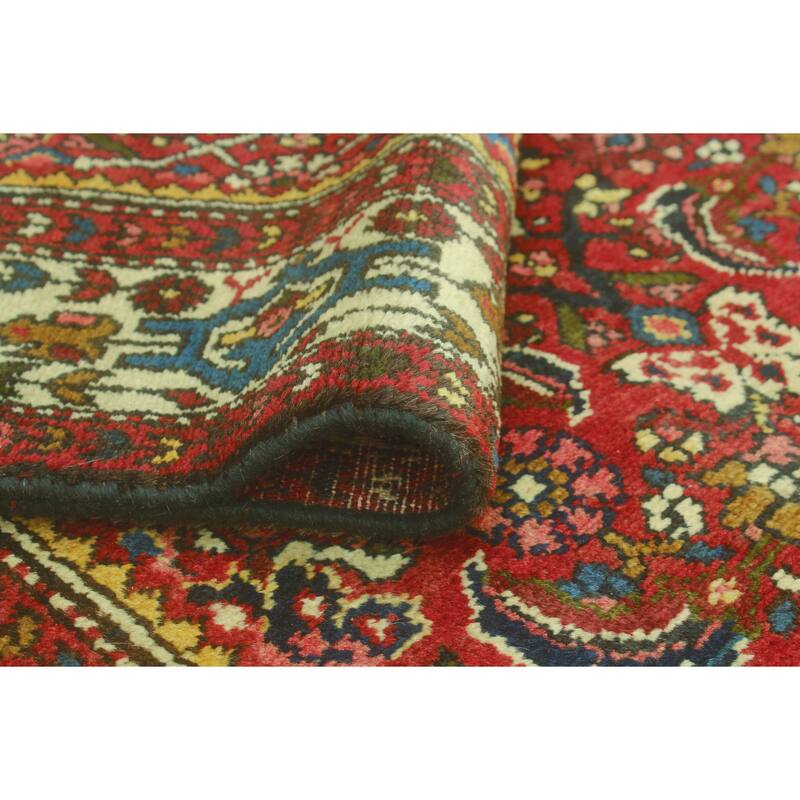 Fine Vintage Distressed Subbooh Red/Beige Runner - 3'4" x 9'2"