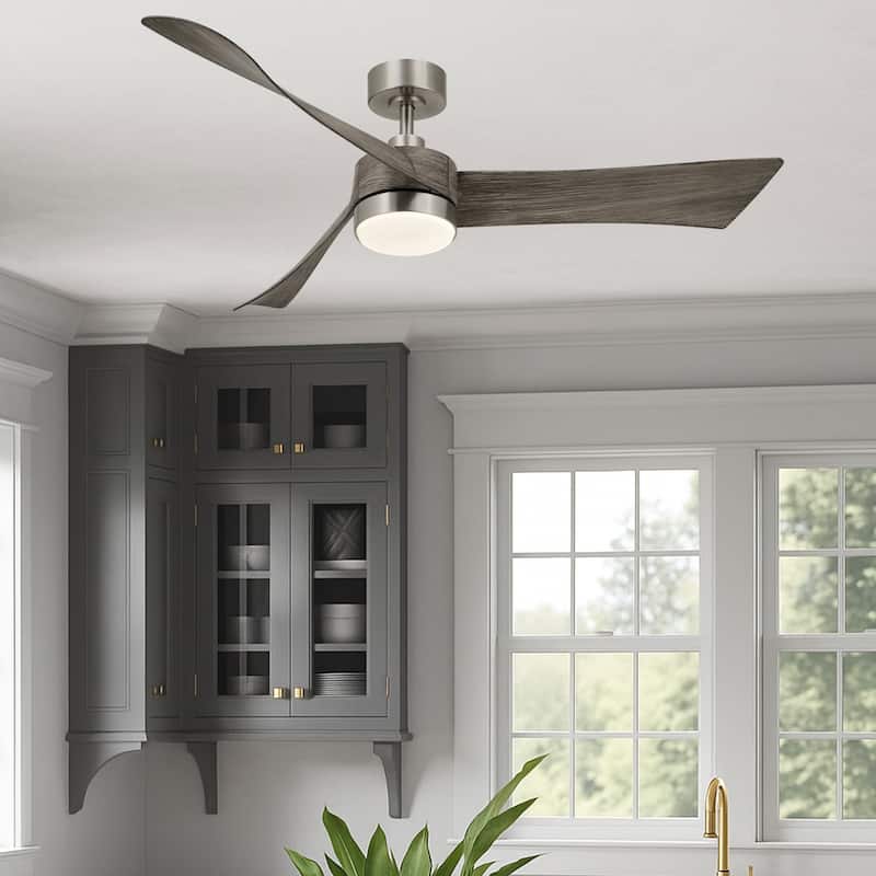CO-Z 54" 3 -Blade Color-Changing LED Large Room Ceiling Fan With Light and Remote