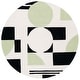 preview thumbnail 65 of 70, SAFAVIEH Handmade Rodeo Drive Frouwa Mid-Century Modern Wool Rug 6' Round - Green/Black - Round
