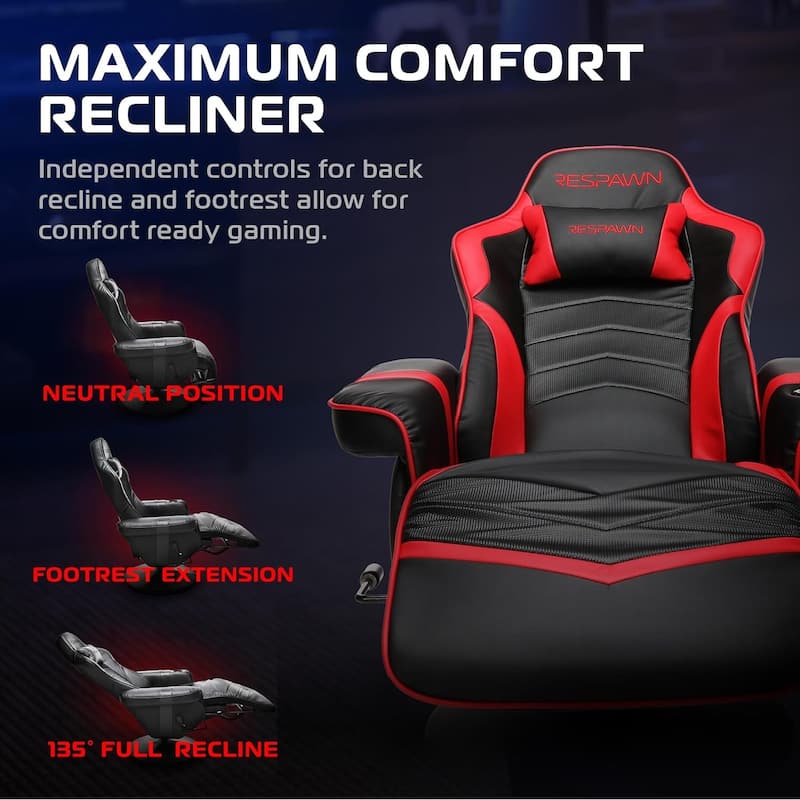 RESPAWN 900 Gaming Recliner - Reclining Gaming Chair with Footrest, Gaming Chair Recliner
