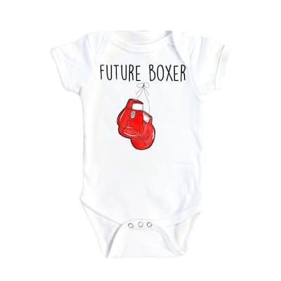 Boxing Future Red - Baby Boy Girl Clothes Infant Bodysuit Funny Cute Newborn