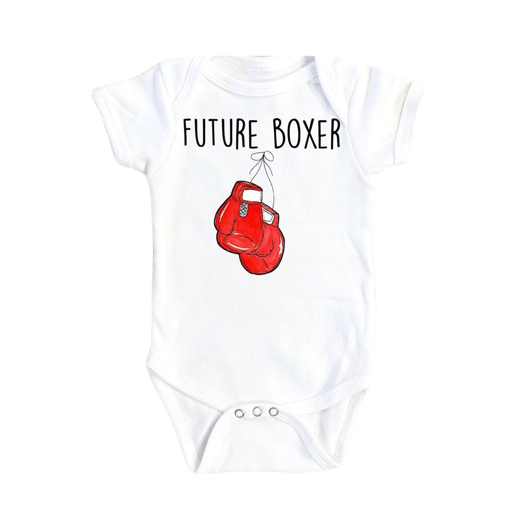 Boxing Future Red - Baby Boy Girl Clothes Infant Bodysuit Funny Cute Newborn