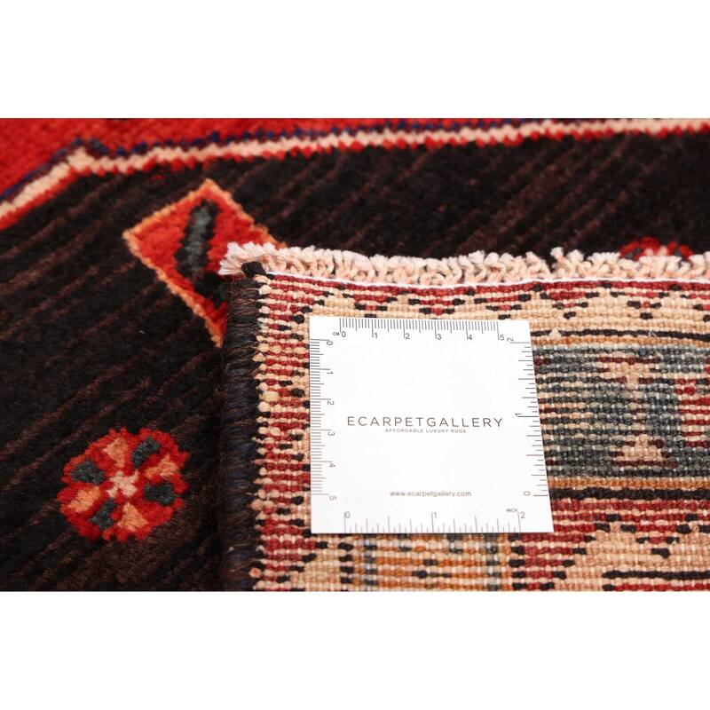 ECARPETGALLERY Hand-knotted Anadol Dark Navy, Red Wool Rug - 4'0 x 9'5