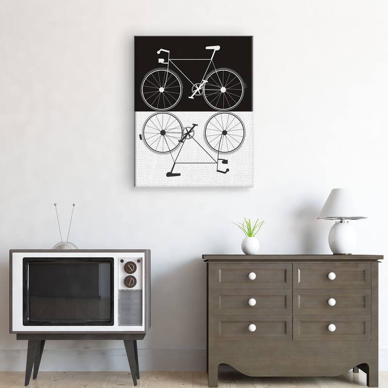 Two Bikes by Jan Weiss Canvas Art Print