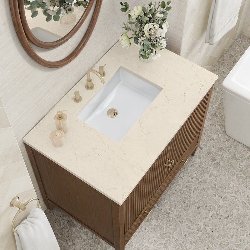 James Martin Vanities 485-V36-3EMR Myrrin 36" Single Basin Wood Vanity