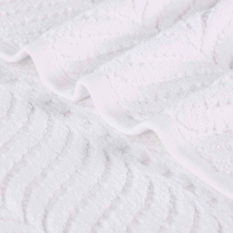 Superior Chevron Zero Twist Solid and Jacquard Cotton 8 Piece Towel Set