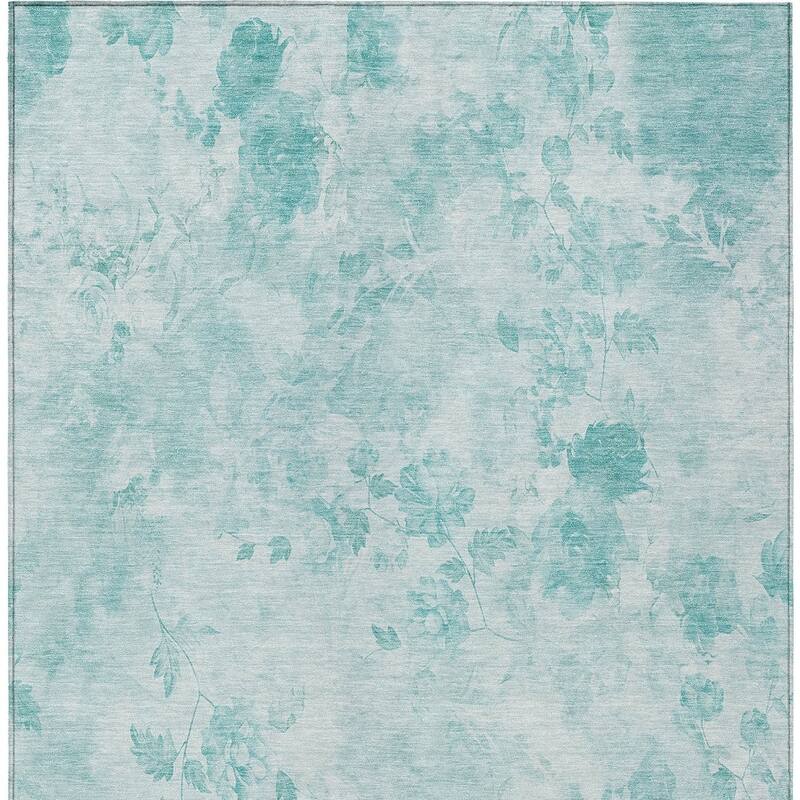 HomeRoots Floral Transitional Rectangle Outdoor Rug