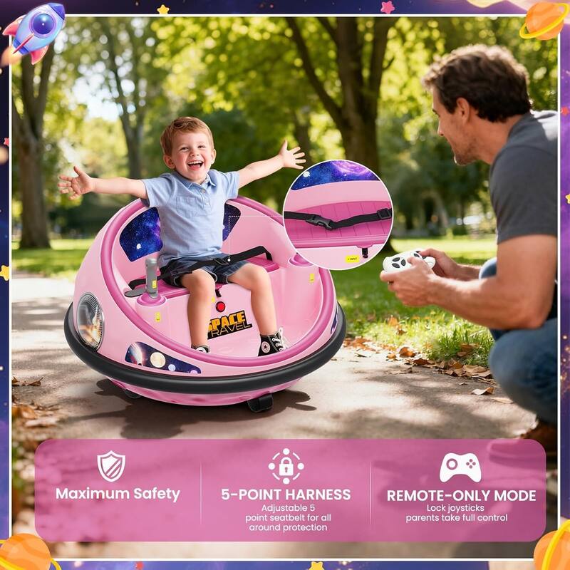12V Ride on Electric Bumper Car for Kids & Toddlers, Dual Motor for Kids Best Gift