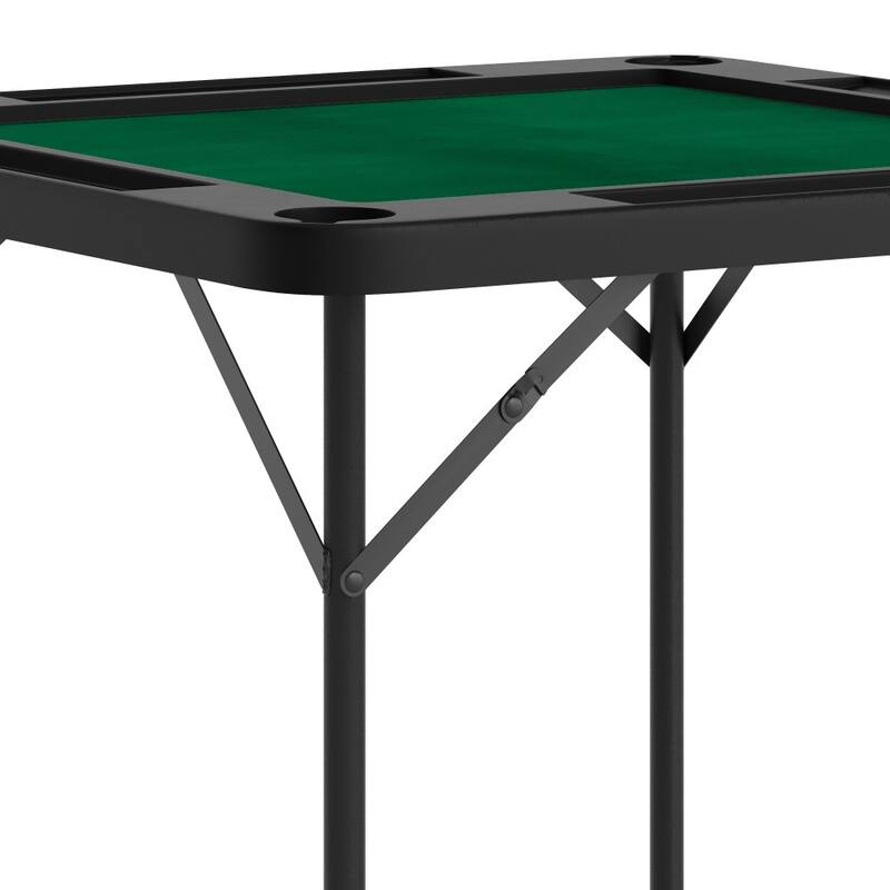 4-Player Folding Card Game Table with Cup Holders - 34.5"D x 34.5"W x 29"H