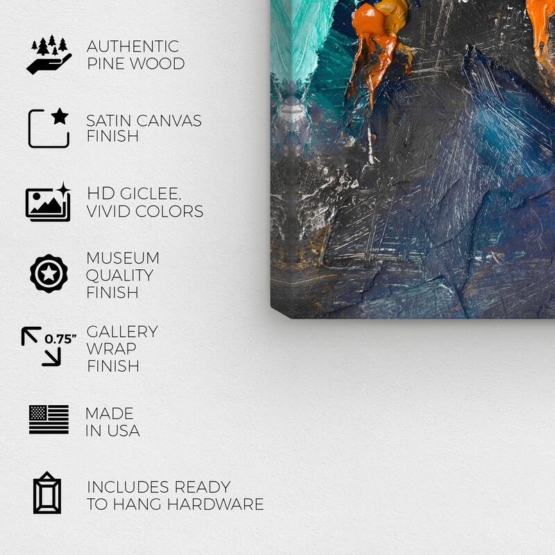 Wynwood Studio Abstract Expressive I Orange and Modern & Contemporary Wall Art Canvas Print