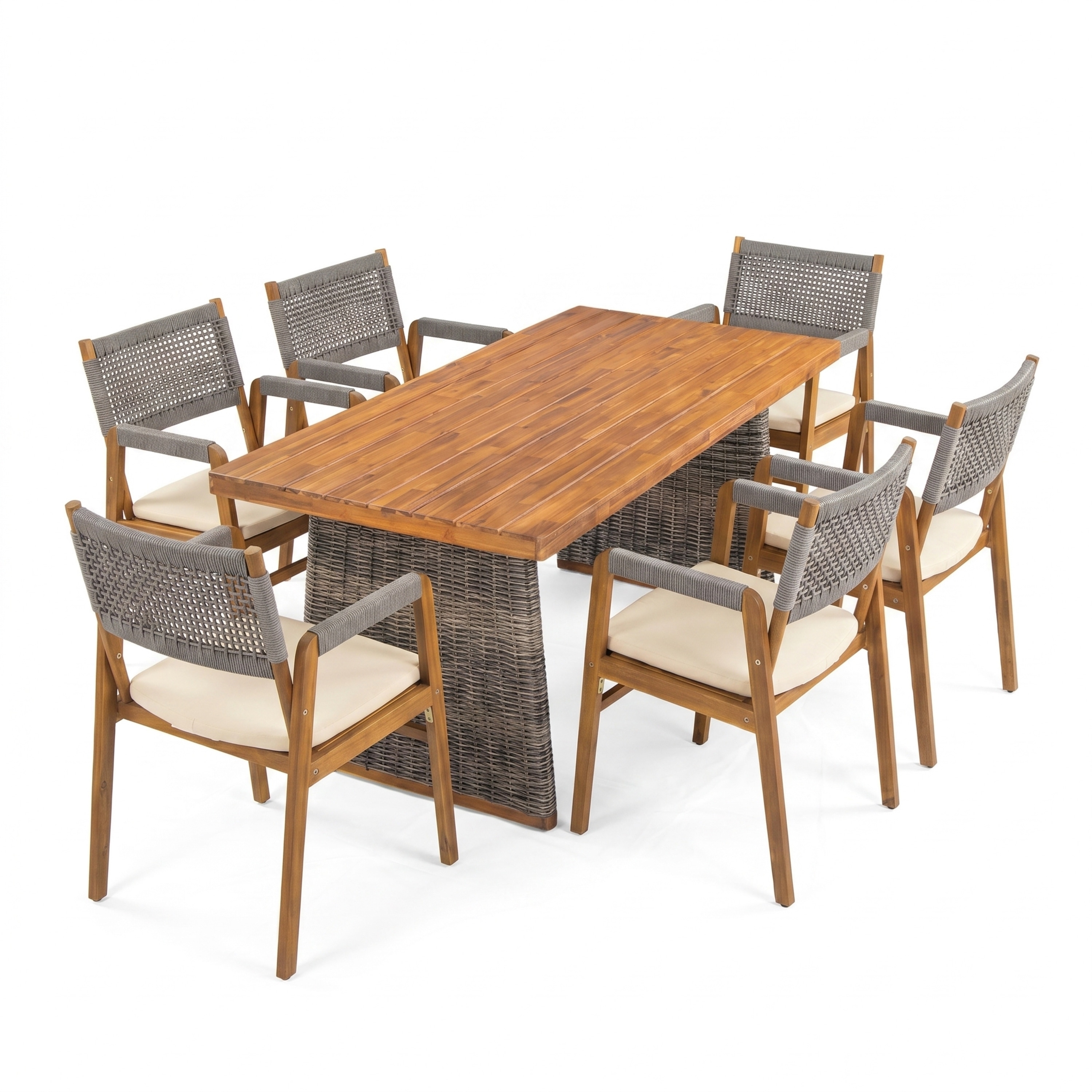 Christopher Knight Home - Outdoor Acacia Wood 7-Piece Dining Set