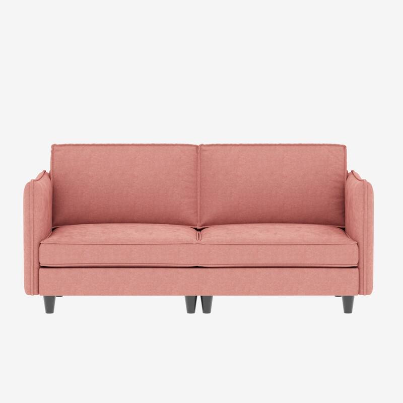 Loveseat Sofa Couch for Living Room with Side Pockets, Small Upholstered Couches Modern 2-Seater Deep Seating with Soft Cushions