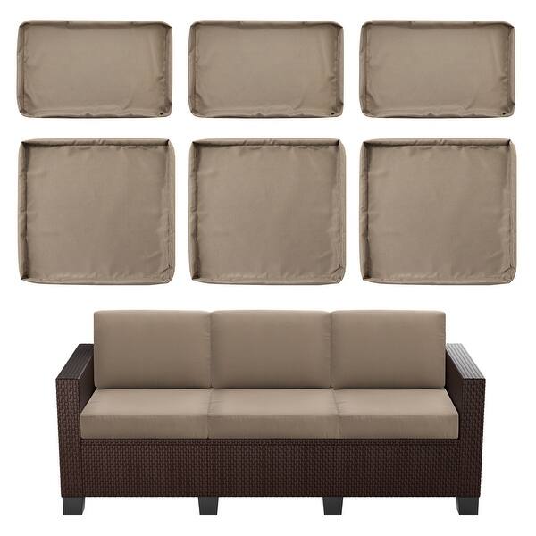 Elehealthy Outdoor Patio Cushion Covers Stretch Sofa Couch Cover Seat Chair Slipcover Replacement Furniture Protector