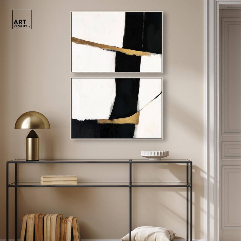 Weight of Black II Canvas Set of 2 by Art Remedy