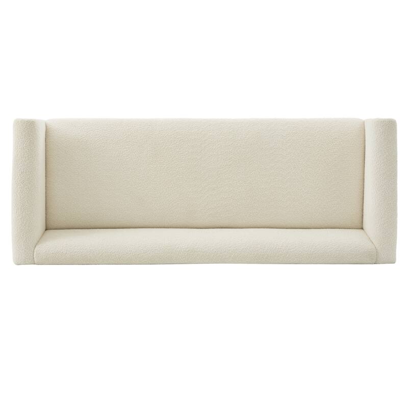 Christopher Knight Home - Soft Upholstered 78.7" 3-Seater Sofa with Rubberwood Legs