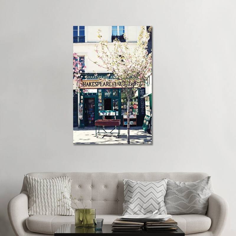 iCanvas "Shakespeare And Co" by Caroline Mint Canvas Print - 48x32x1.5