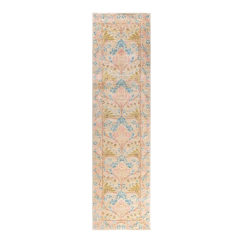 Contemporary Overdyed Wool Hand Knotted Runner - 2' 8" x 10' 0"