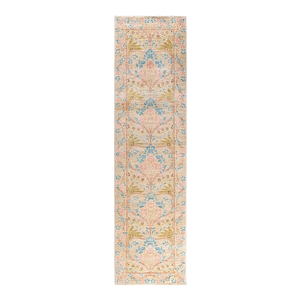 Contemporary Overdyed Wool Hand Knotted Runner - 2' 8" x 10' 0"