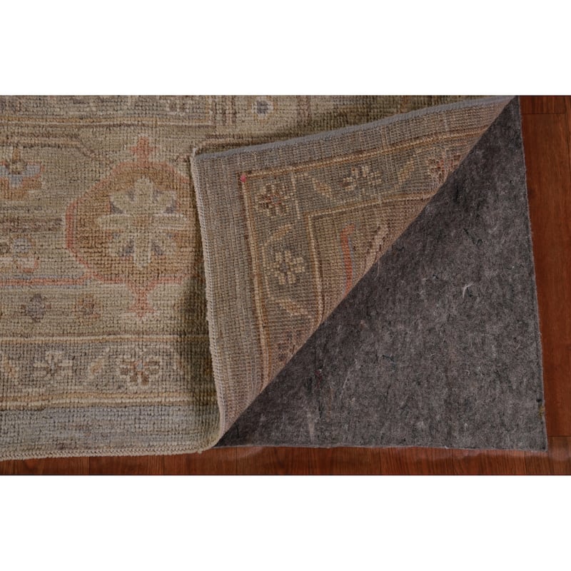 Hand Knotted Oriental 100% Wool Carpet Transitional All-Over Greys & Charcoal Oushak Area Rug - 11' 10'' X 8' 10''