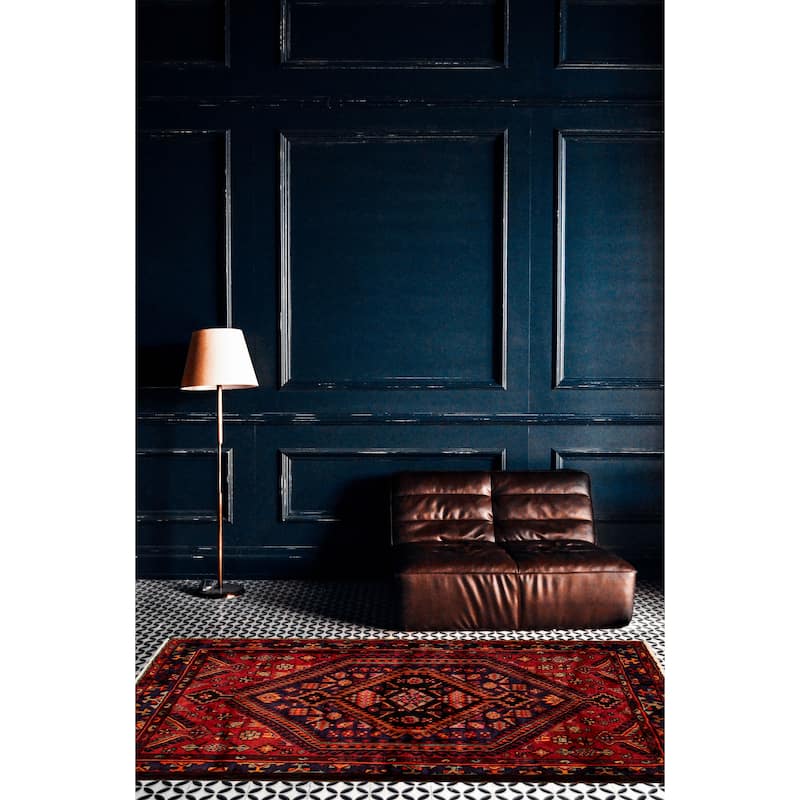 ECARPETGALLERY Hand-knotted Andelz Red Wool Rug - 4'5 x 6'8