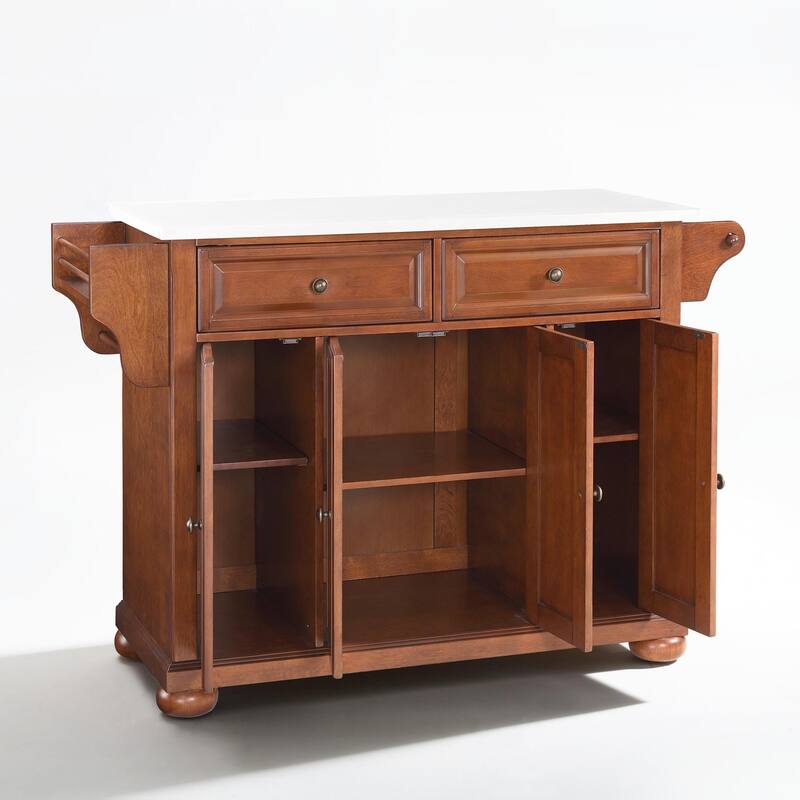 Crosley Alexandria Granite Top Full Size Kitchen Island/Cart - 52 "W x	18 "D x 34 "H