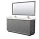 Option Dark Gray / White Quartz Top / Satin Bronze