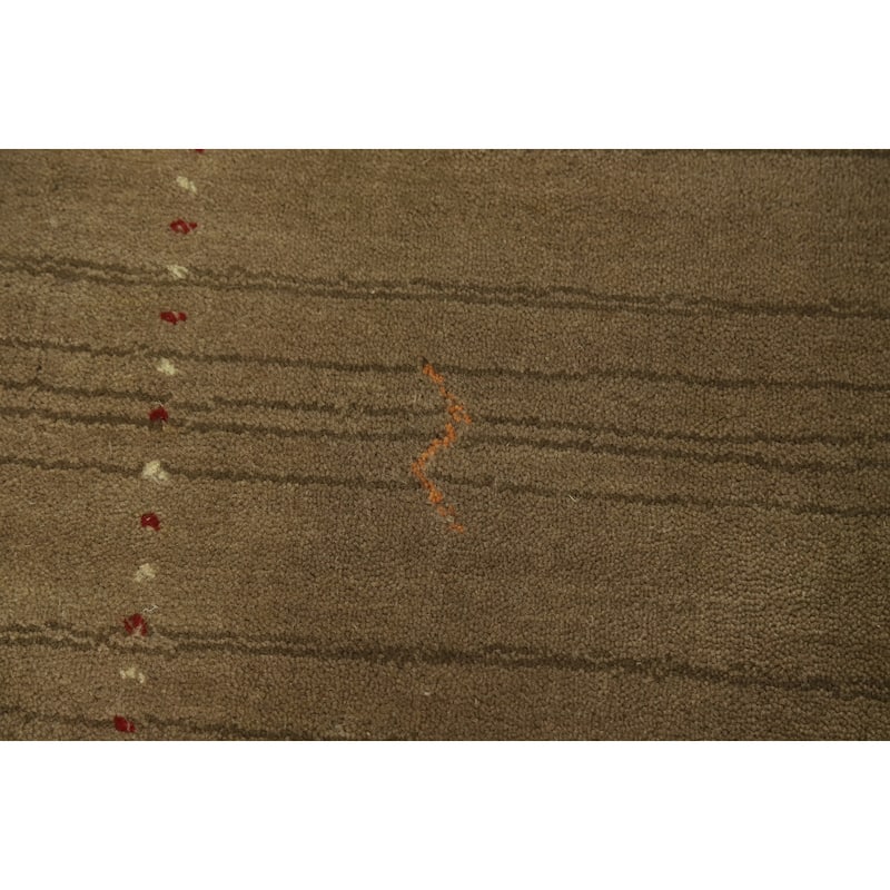 Tribal Gabbeh Oriental Accent Rug Handmade Wool Carpet - 5' 9'' X 4' 0''