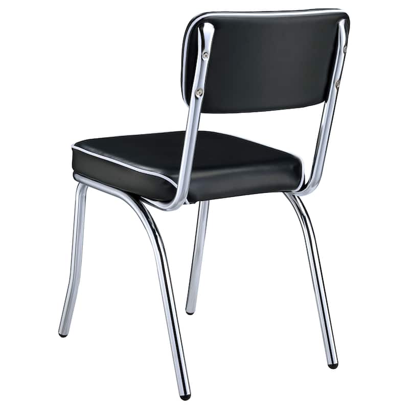 Retro Upholstered Dining Side Chair (Set of 2)