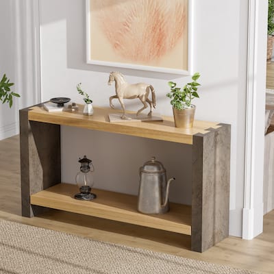 Christopher Knight Home - Mirod Vintage Industrial Console Table with Classic Minimalist Design and Distressed Finish