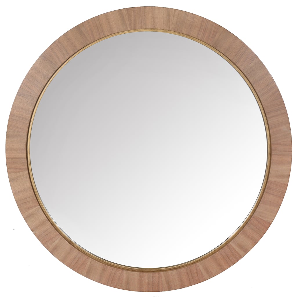 SAFAVIEH Couture Paulson 42.9-inch Round Wood Mirror - 42.9"W x 2.8"D x 42.9"H
