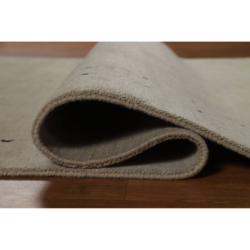 Hand Knotted Oriental 100% Wool Carpet Tribal Tribal Beige & Ivories Gabbeh Area Rug - 7' 8'' X 5' 5''