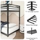 preview thumbnail 3 of 12, Low Profile Twin over Twin Bunk Bed with Ladder and Guardrails