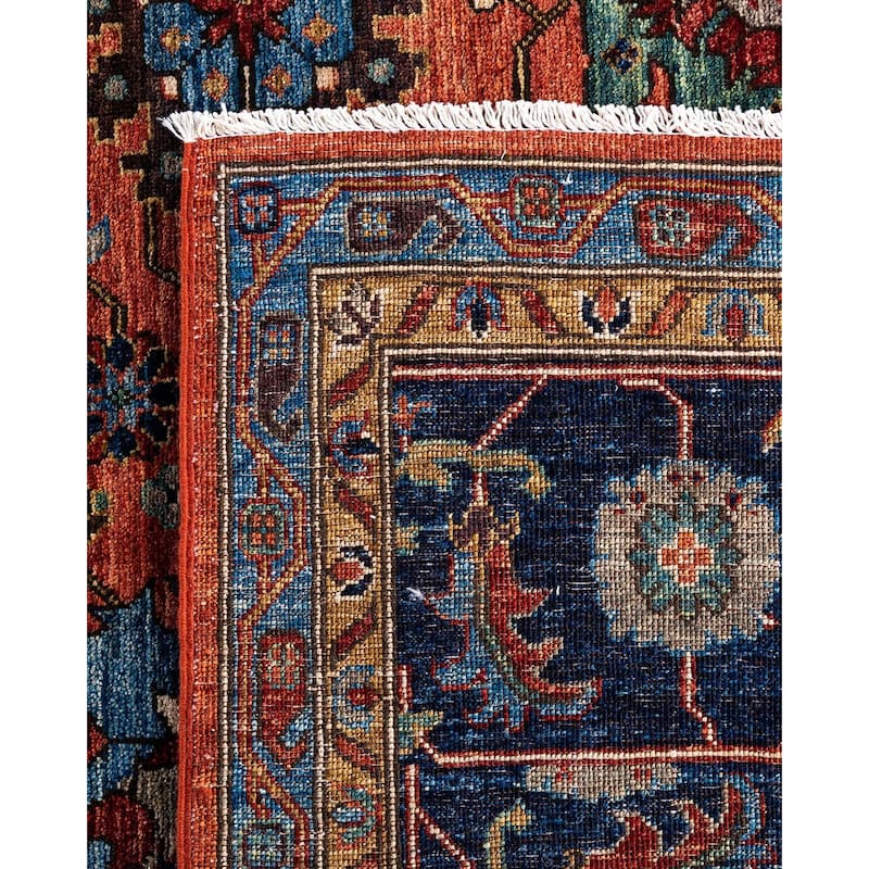 Serapi One-of-a-Kind Hand-Knotted Area Rug - Orange, 9' 0" x 11' 11" - 9' 0" x 11' 11"