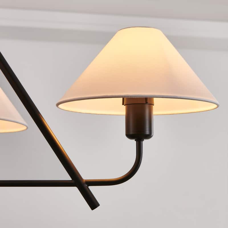 KAWOTI 6-light Dimmable Classic Traditional Chandelier with Fabric Lampshade - W 38.25" * H 22.75"