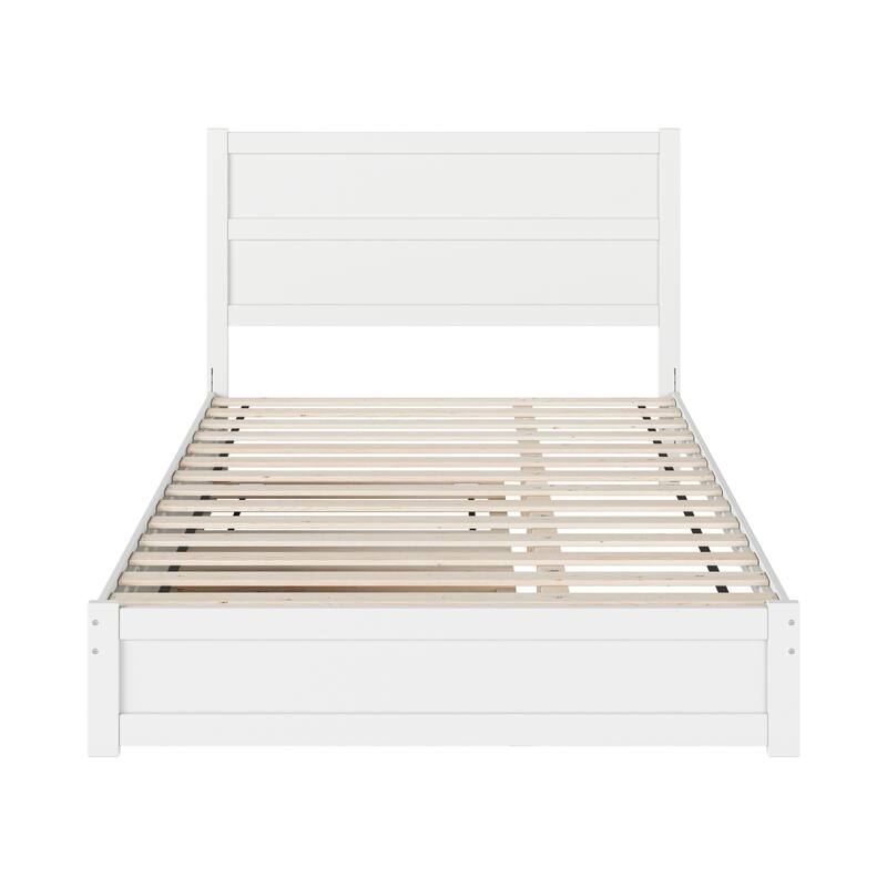 Aveline Wood Platform Bed with Matching Footboard & Trundle