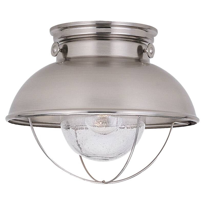 Roseto Calhoun Single Light 11" Wide Flush Mount Lantern Outdoor