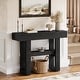 preview thumbnail 14 of 28, 41.34-Inch Farmhouse Console Table, 2-Tier Narrow Sofa Table - 41.34" W x 11.81" D x 31.5" H