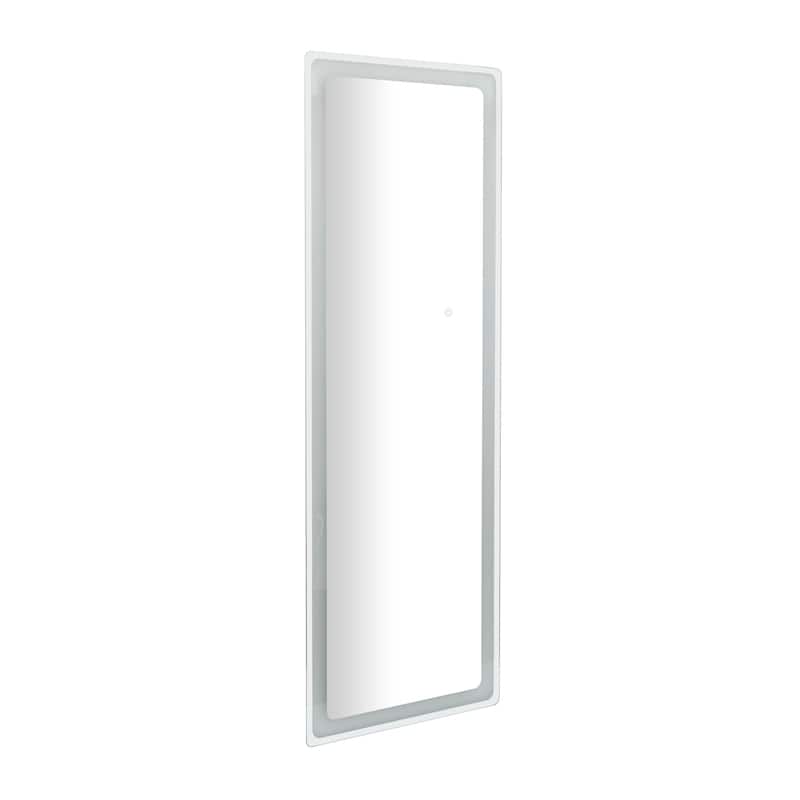 Glass Anti Fog Mirror with LED Light - Silver - Roche River Decor