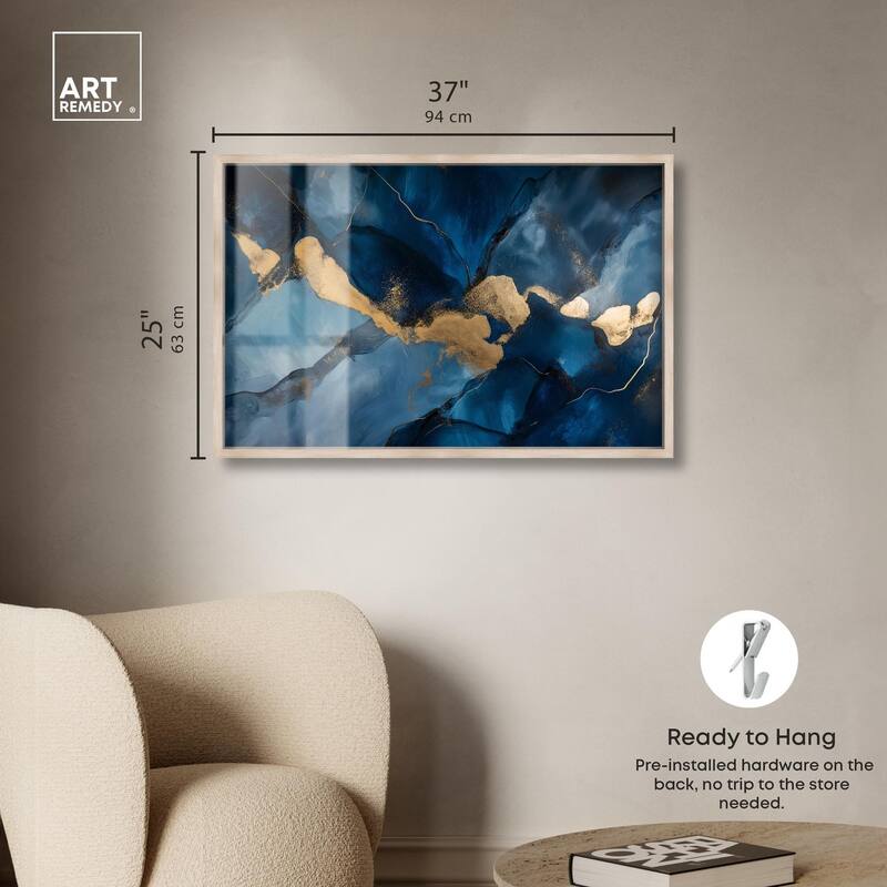 Dark Texture Golden Touch I Shadowbox by Art Remedy