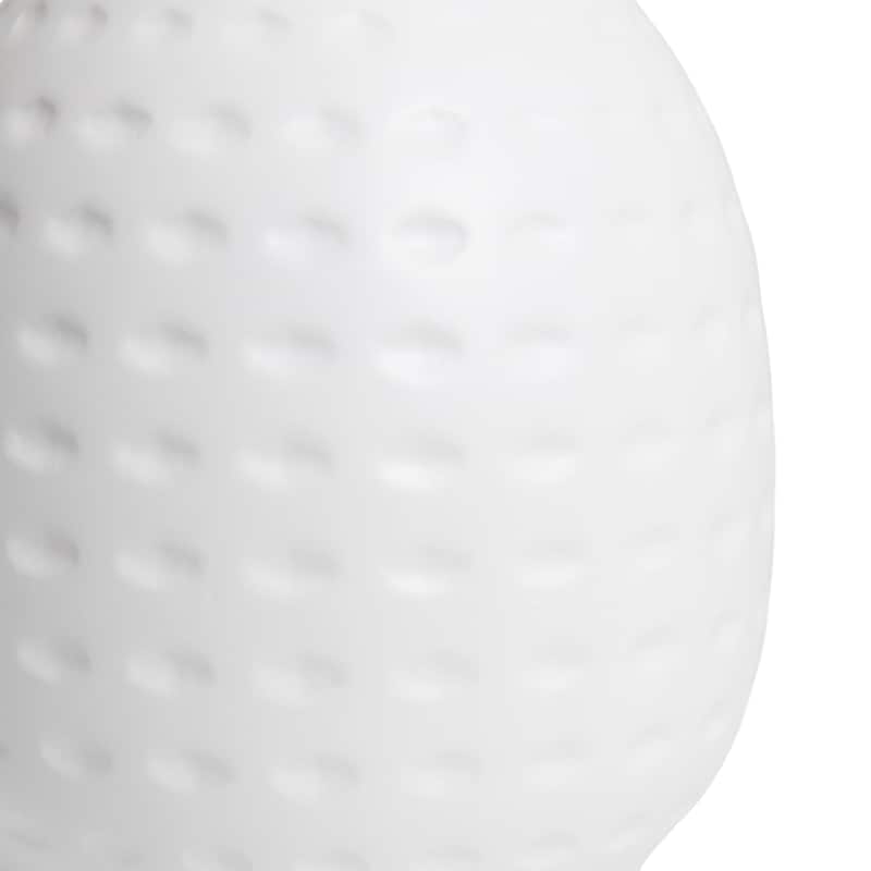 Ceramic Table Lamp with Fabric Shade for Small Spaces - 6 x 6 x 13 in. (L x W x H)