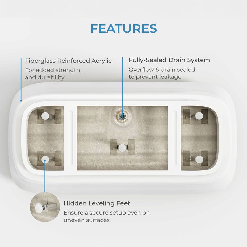 OVE Aveline 60-inch Free-Standing Bathtub in Glossy White