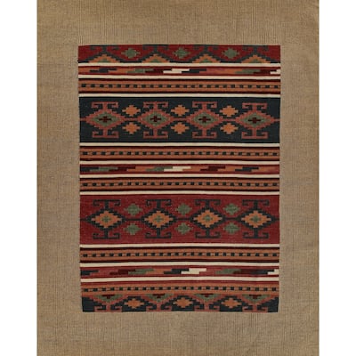 Momeni Adobe Hand Woven Wool and Jute Geometric Area Rug
