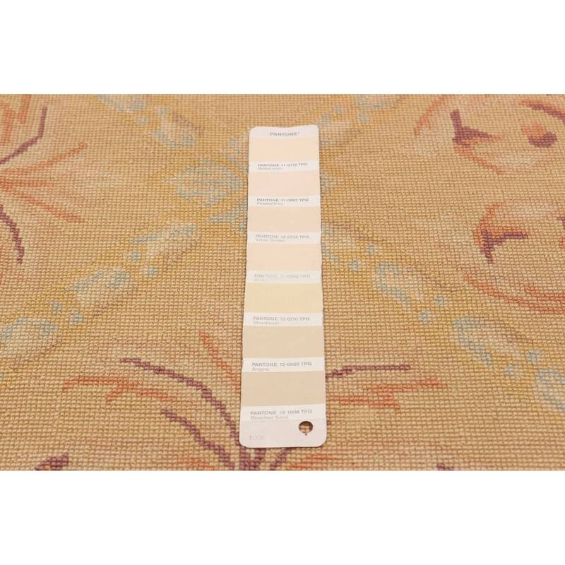ECARPETGALLERY Flat-Weave Dynasty Beige, Tan Wool Tapestry Kilim - 7'7 x 9'6