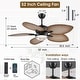 preview thumbnail 19 of 64, 44"/52" Palm Leaf Tropical Ceiling Fan with Light and Remote,Indoor and Outdoor Ceiling Fan,Waterproof