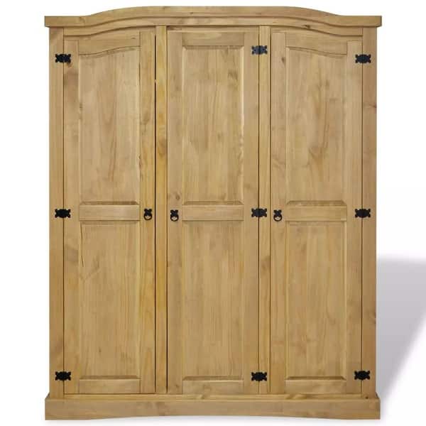 Shop Vidaxl Wardrobe Mexican Pine Corona Range 3 Doors Overstock