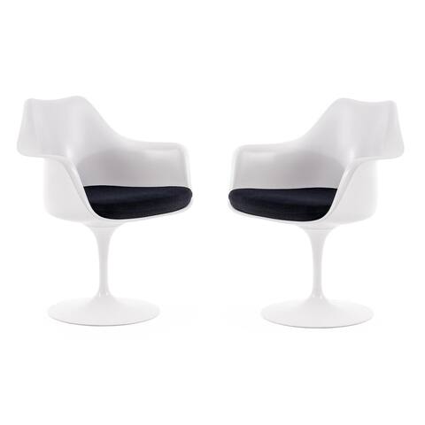 Tulip With Arm Chair (Set of 2) - 33.5"H (SH 17.5") x 26.5"W x 23.5"D