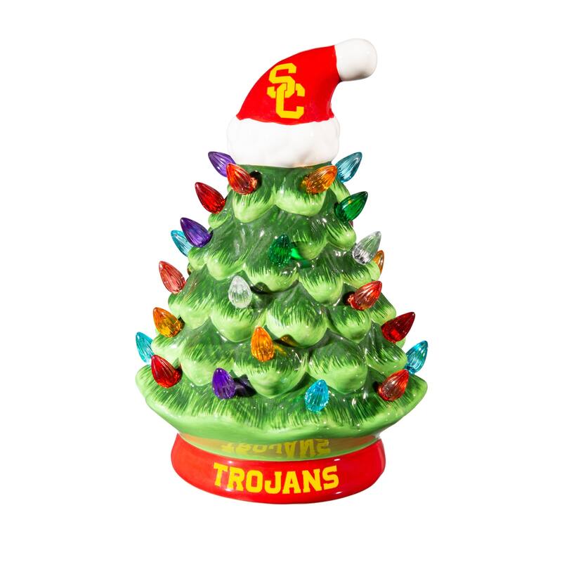 8" LED Ceramic Tabletop Christmas Tree, University of Southern California