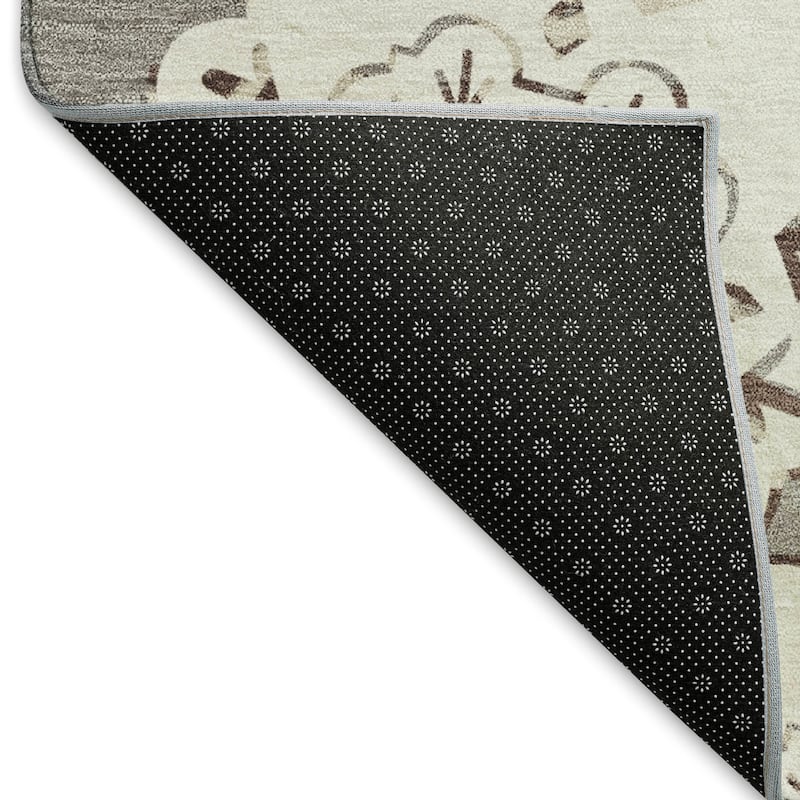 Machine Washable Indoor/ Outdoor Global Motif Chantille Rug