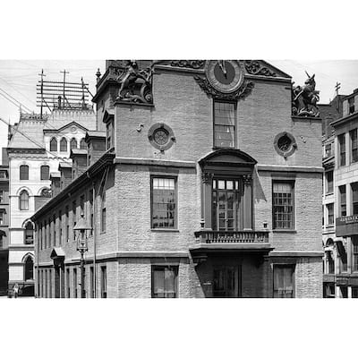 Old State House, Boston Black and White Gallery Wrapped Canvas